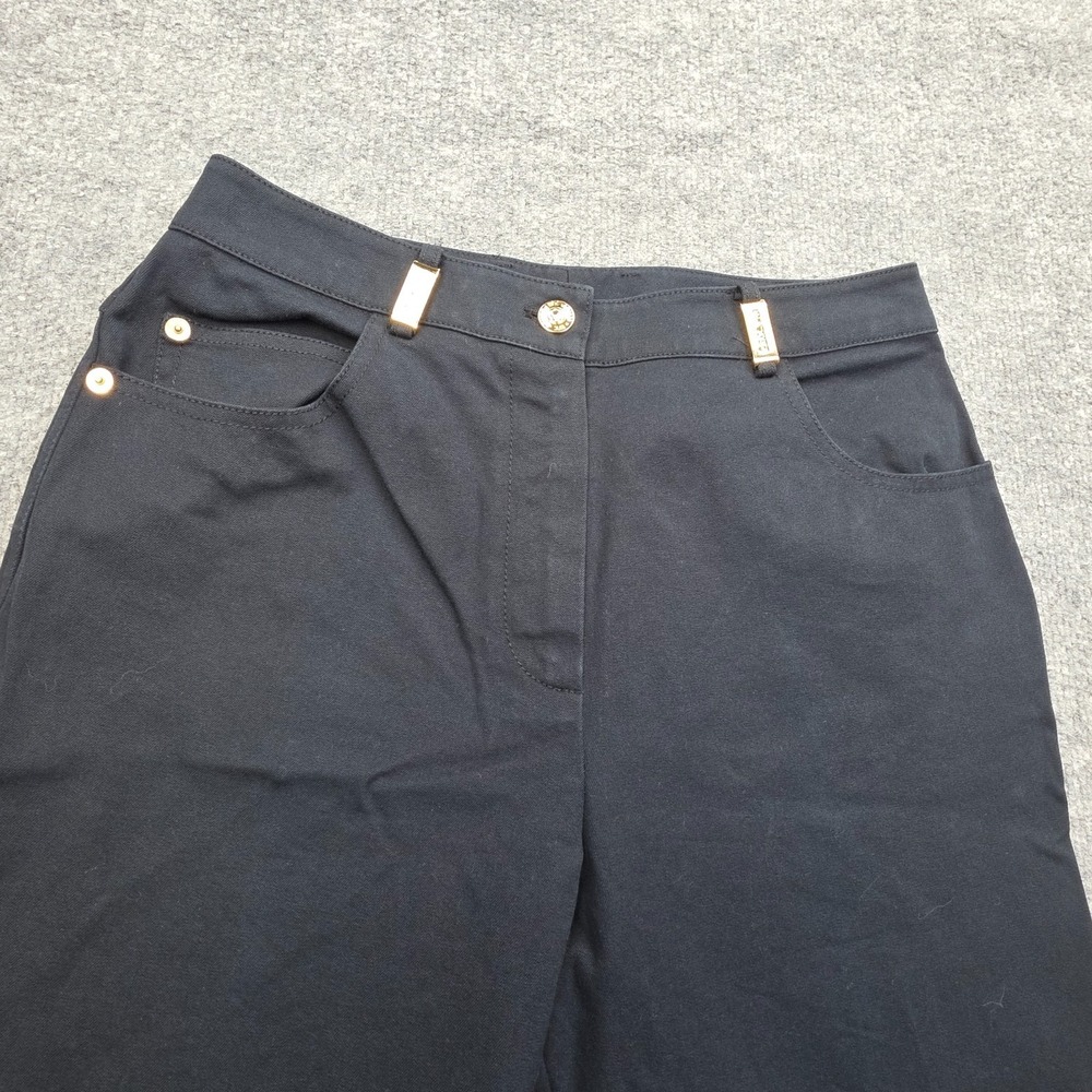 St JOHN SPORT By Marie Gray Pants Women's 4 Black Straight Leg Cotton Stretch - Picture 3 of 14